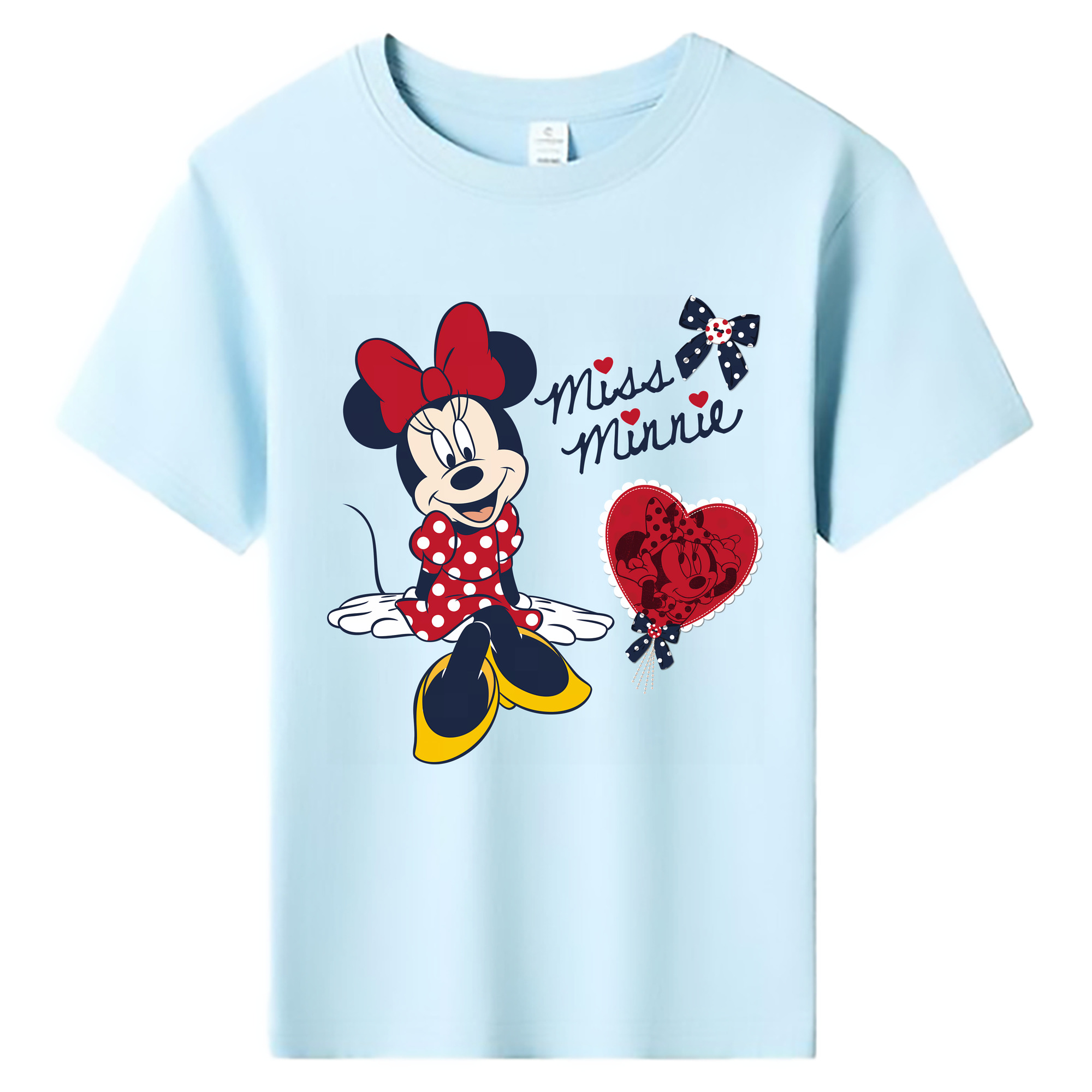 （画像用） ミッキーマウス Mickey Mouse 綿100％キッズTシャツ（フロントプリント）
